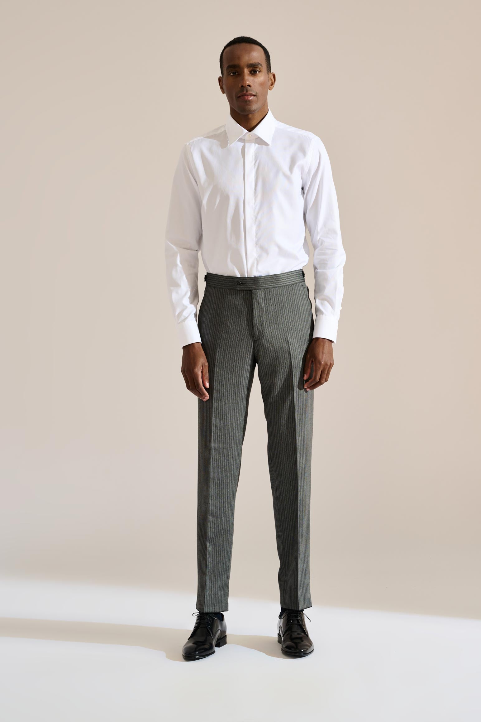 White Poplin Formal Shirt Stretch — detail 3