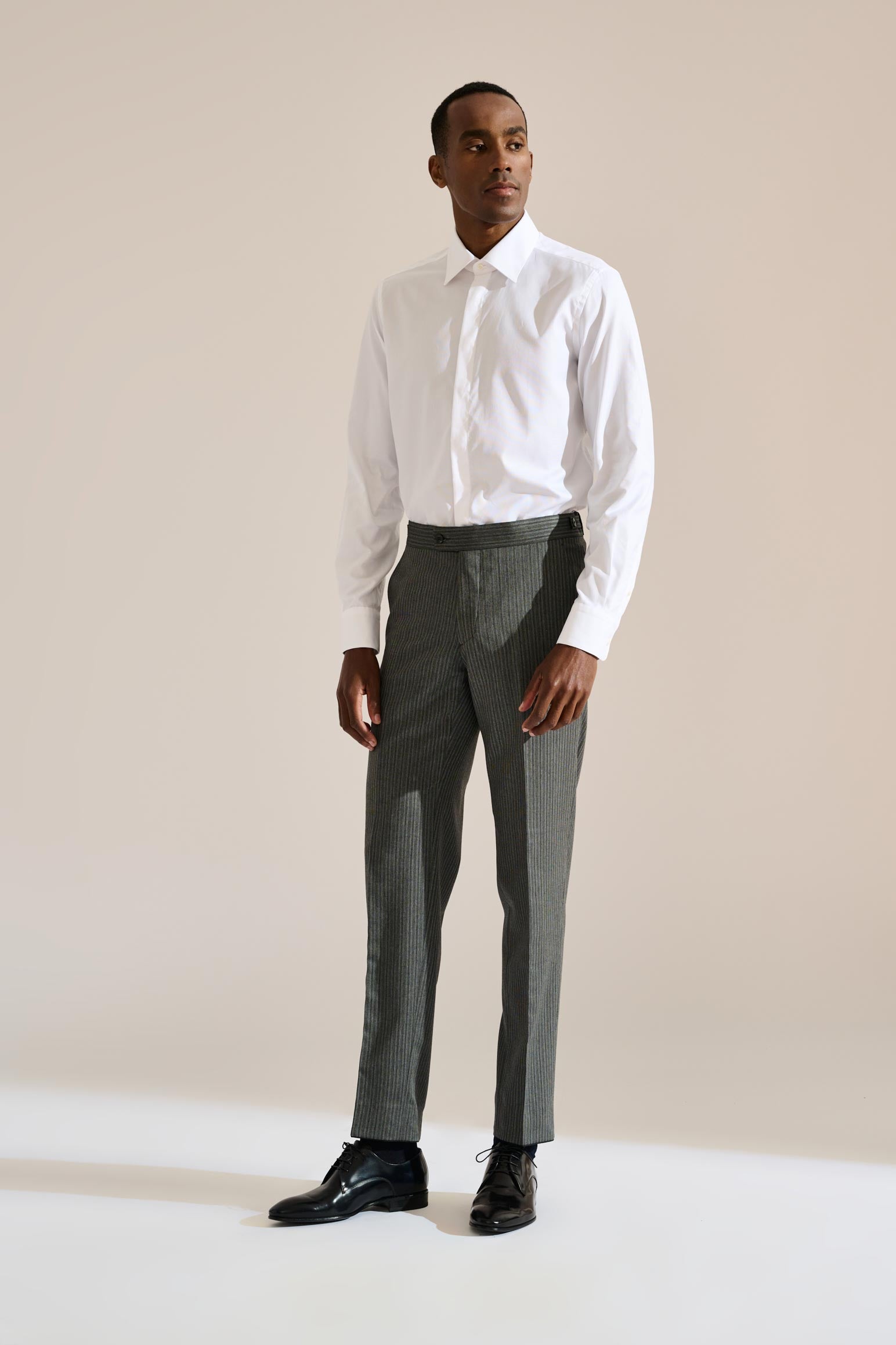 White Poplin Formal Shirt Stretch — detail 4