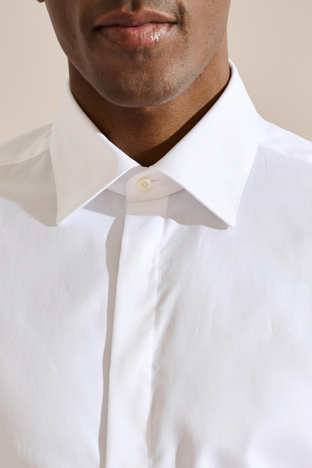 White Poplin Formal Shirt Stretch — detail 1