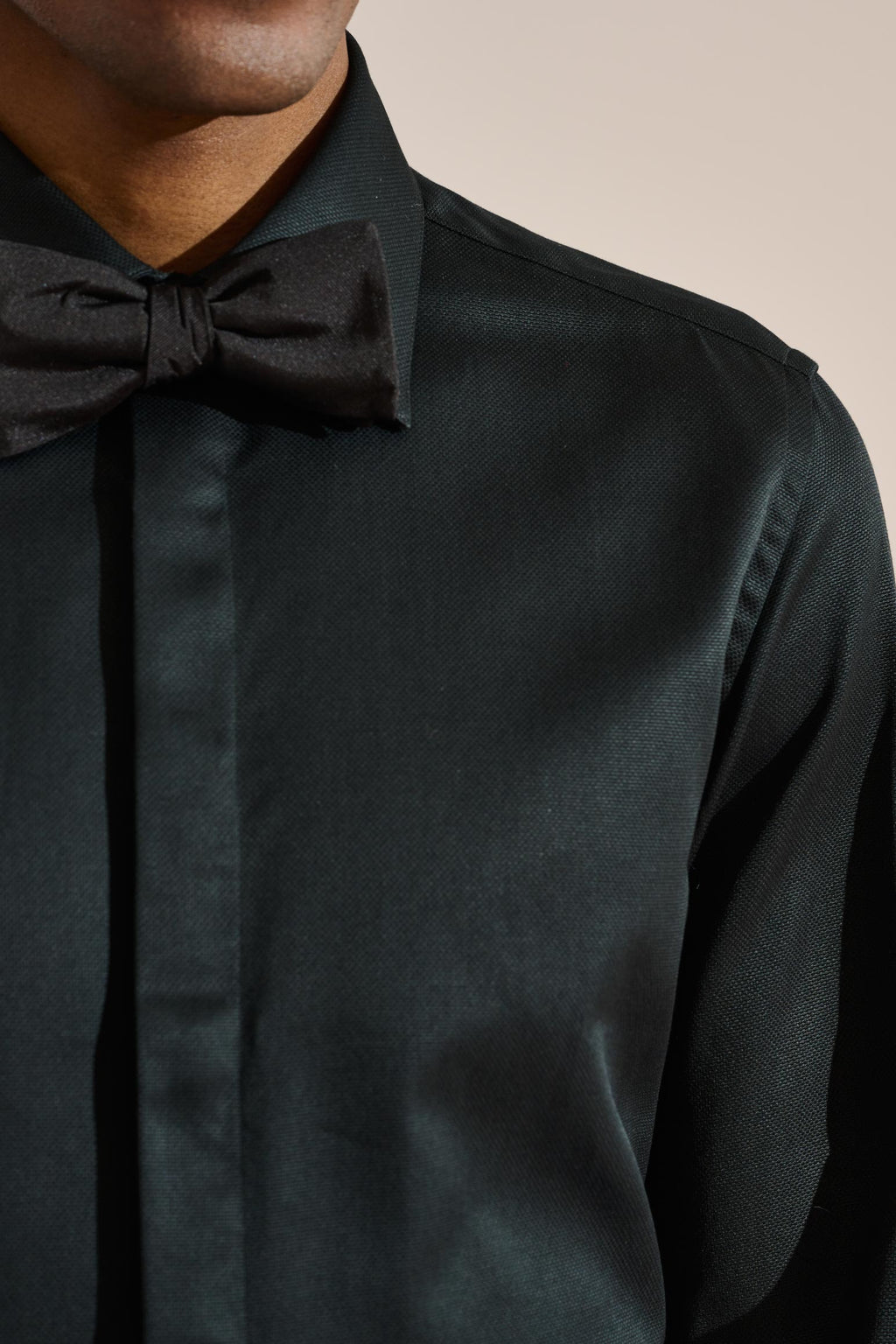 Black Pique Formal Shirt — detail 2