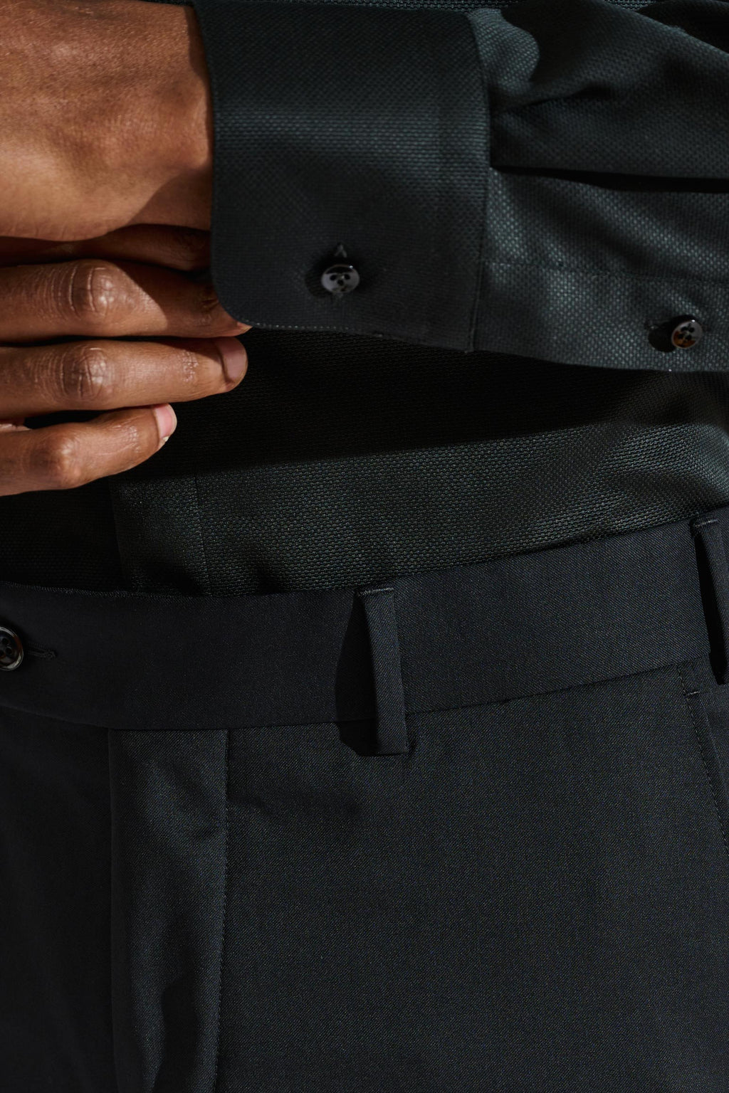 Black Pique Formal Shirt — detail 4