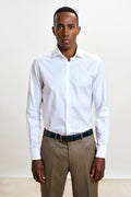 White Pique Formal Shirt