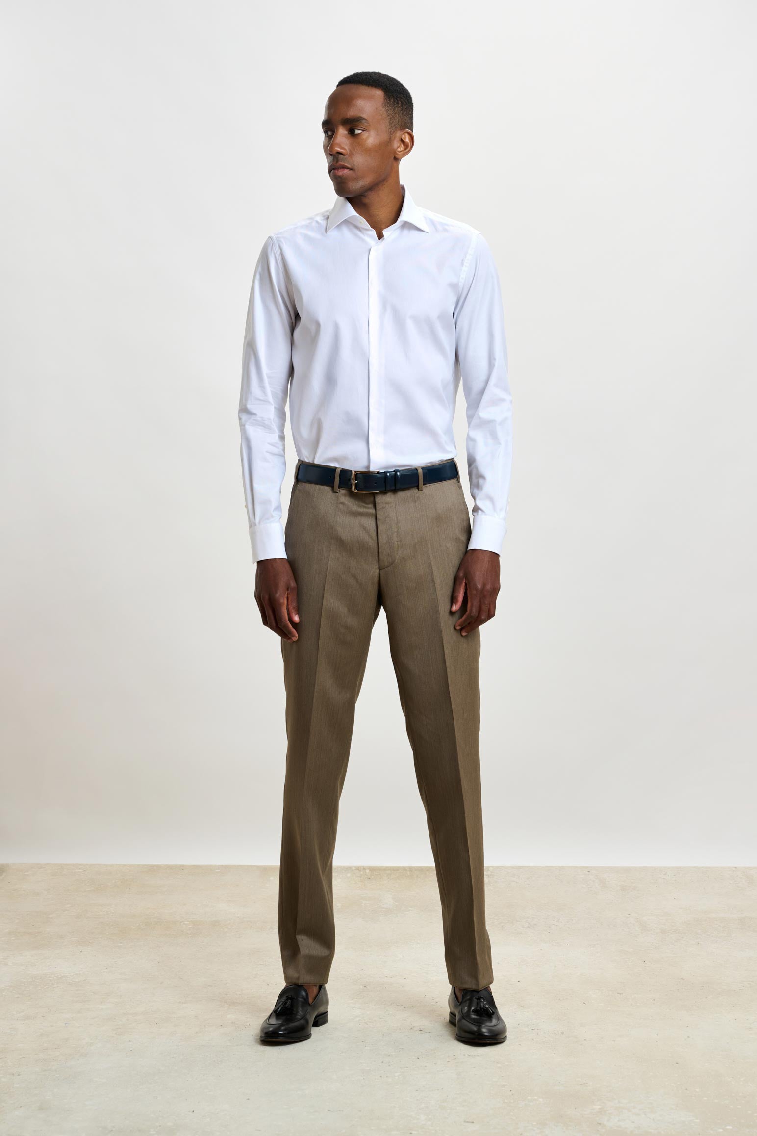 White Pique Formal Shirt — detail 1