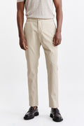 Light Brown Drawstring Trousers Cashmere Cotton