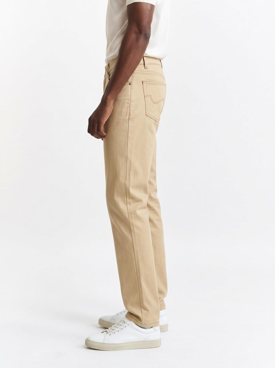 Light Brown Five Pocket Trousers Cashmere Cotton — detail 2