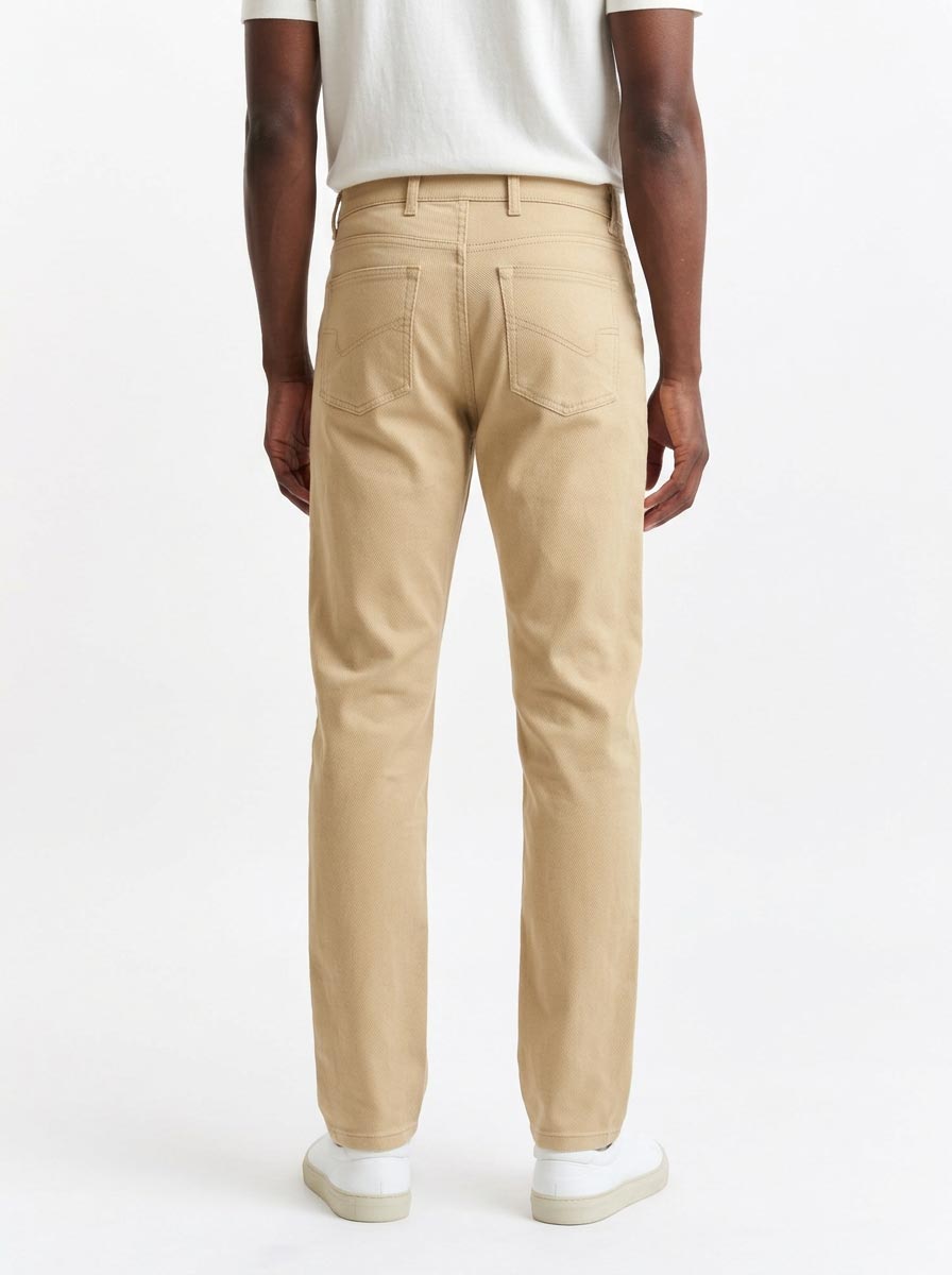 Light Brown Five Pocket Trousers Cashmere Cotton — detail 5