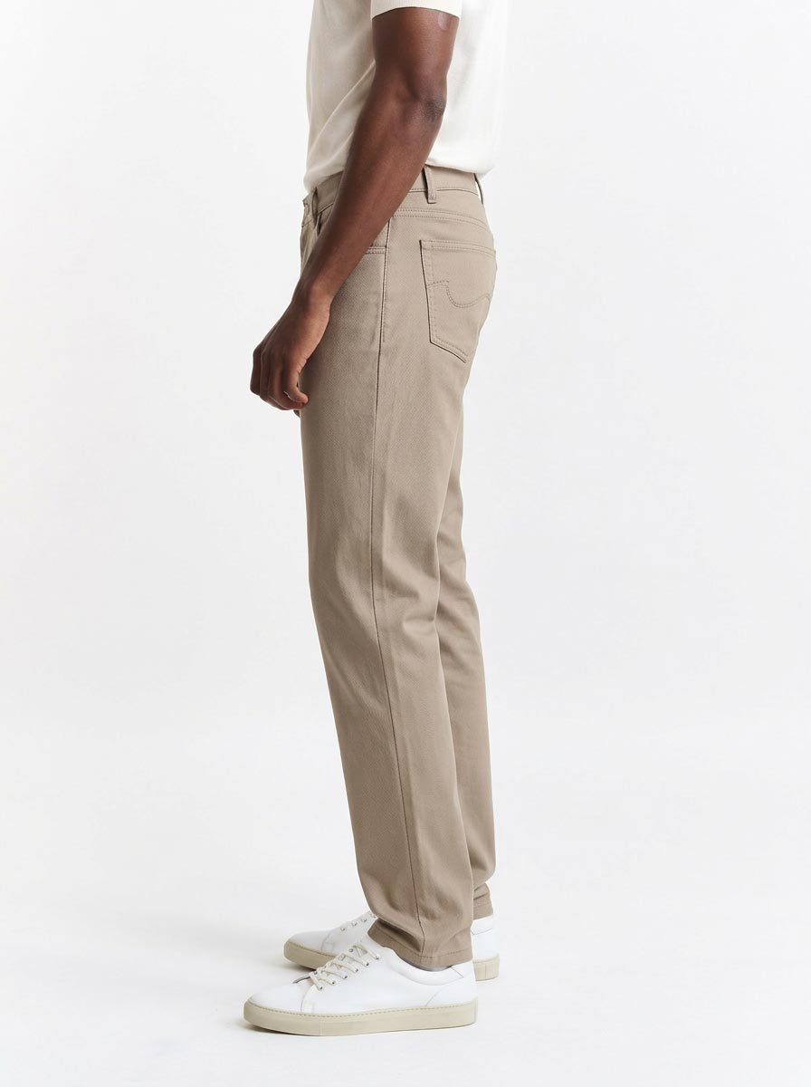 Medium Brown Five Pocket Trousers Cashmere Cotton — detail 1