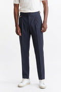 Medium Blue Gurkha Trousers Cashmere Cotton