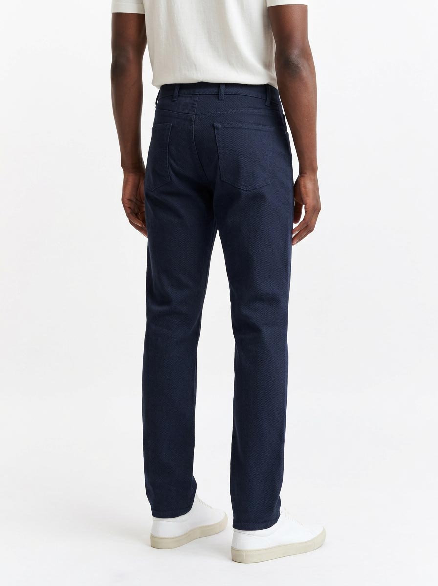 Medium Blue Five Pocket Trousers Cashmere Cotton — detail 1