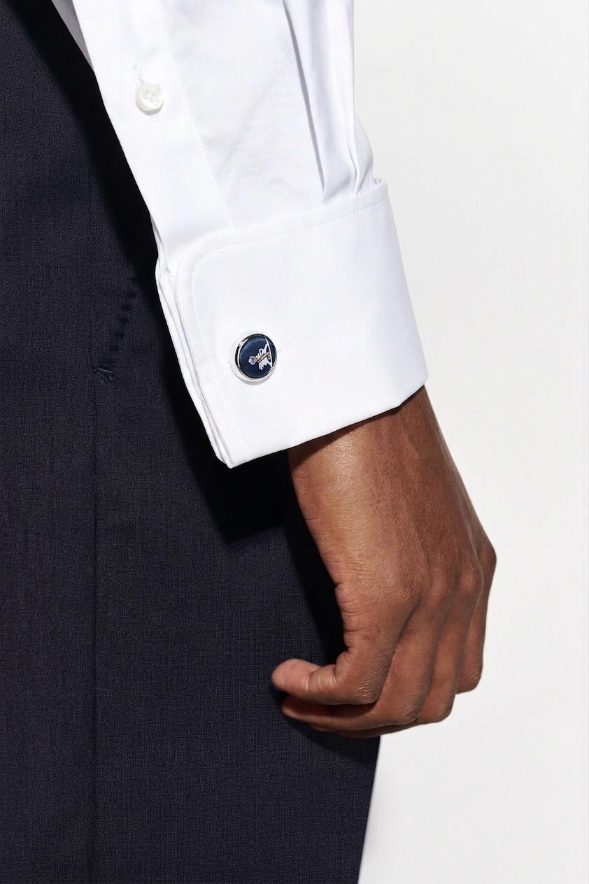 Dark Blue 100% Wool Gurkha Trousers New Deluxe — detail 2