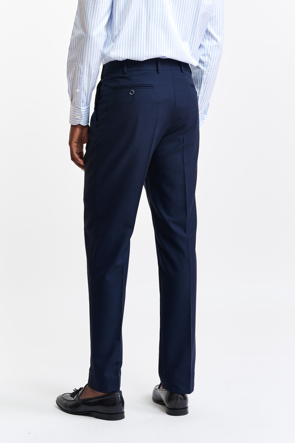 Dark Blue 100% Wool Signature Trousers New Deluxe — detail 5