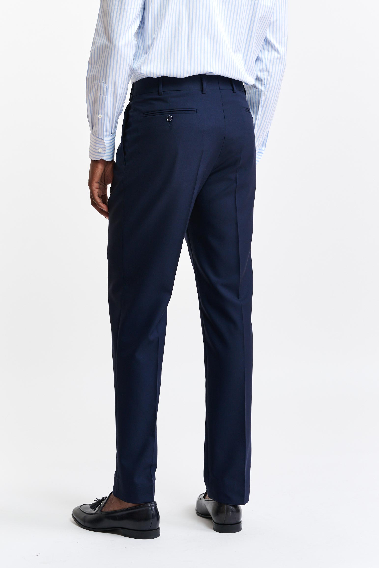 Dark Blue 100% Wool Signature Trousers New Deluxe — detail 5