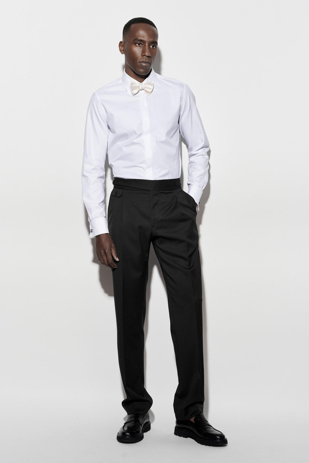 Black 100% Wool Gurkha Trousers New Deluxe — detail 1