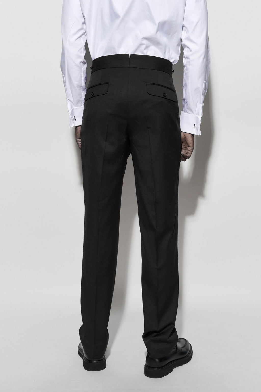 Black 100% Wool Gurkha Trousers New Deluxe — detail 6
