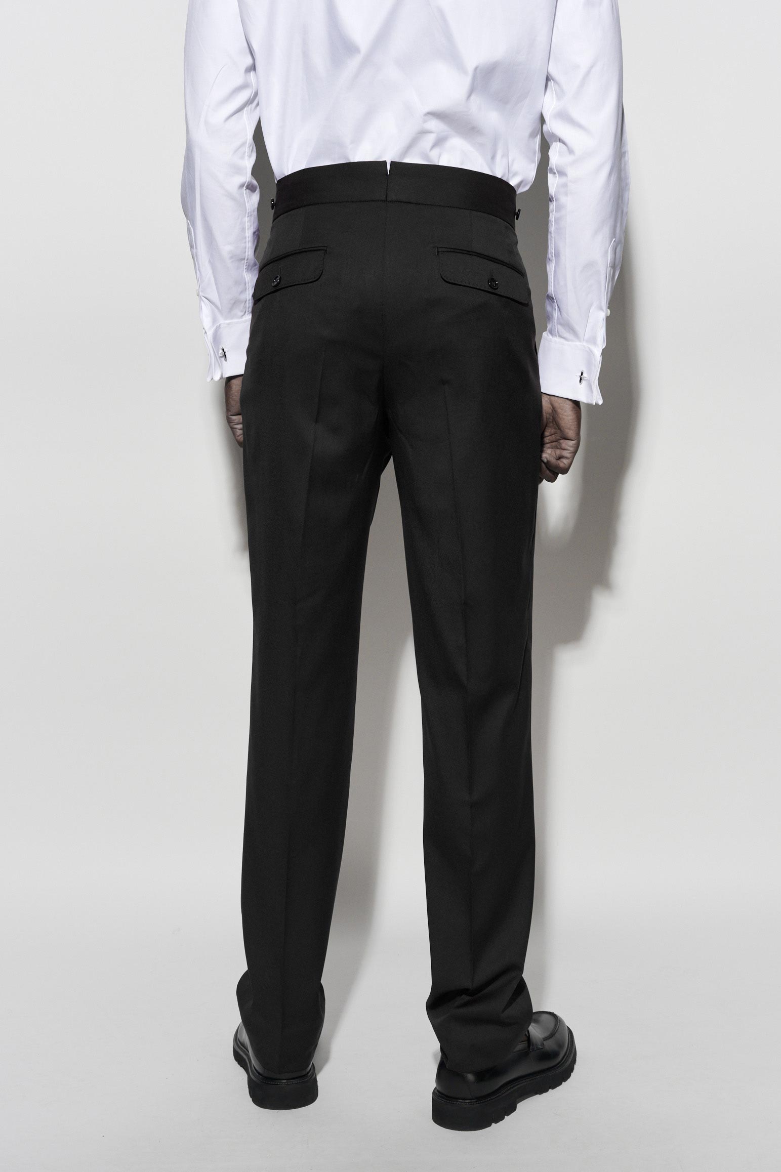 Black 100% Wool Gurkha Trousers New Deluxe — detail 6