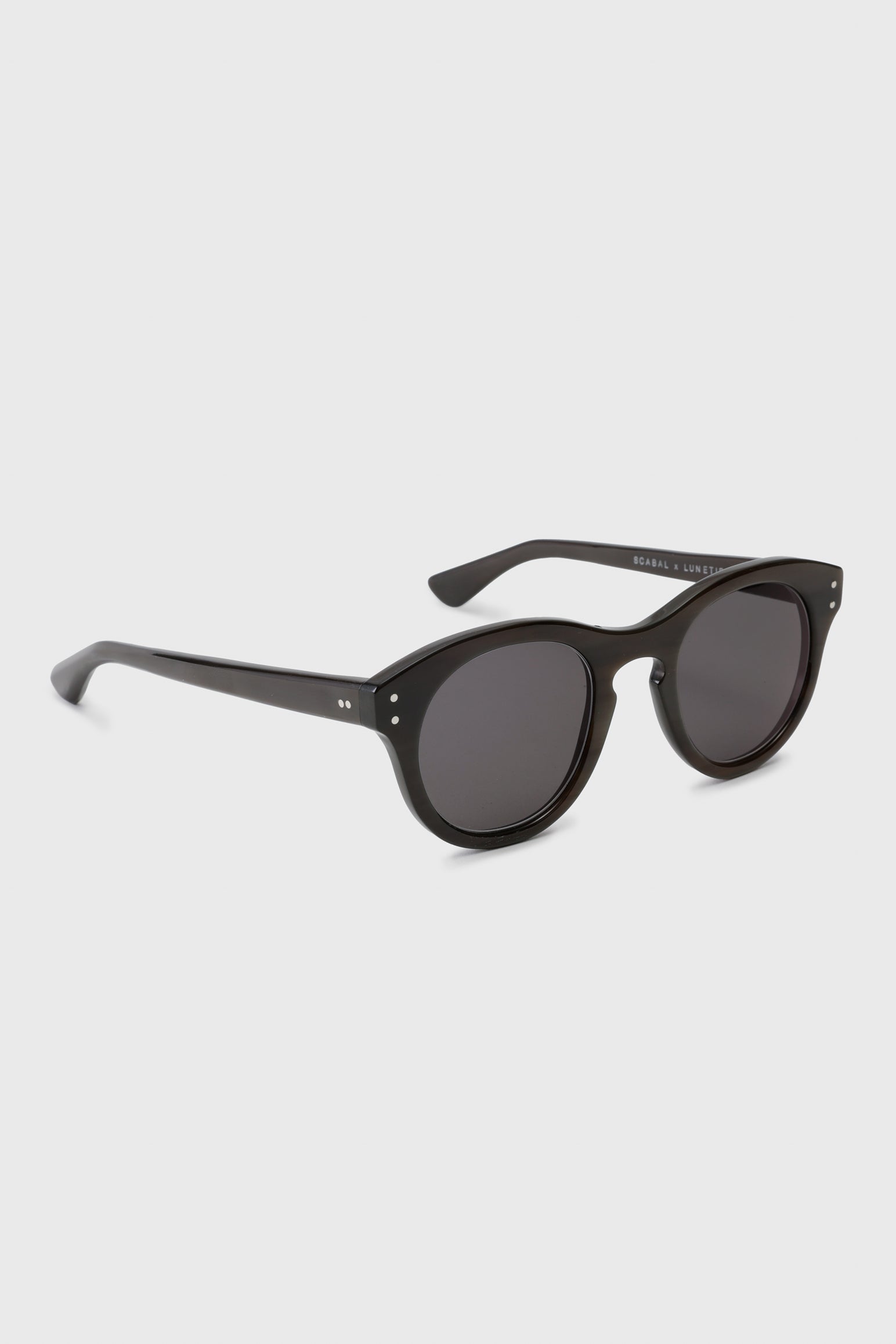SCABAL X LUNETIER LUDOVIC HANDMADE SUNGLASSES CROMER BLACK — detail 1