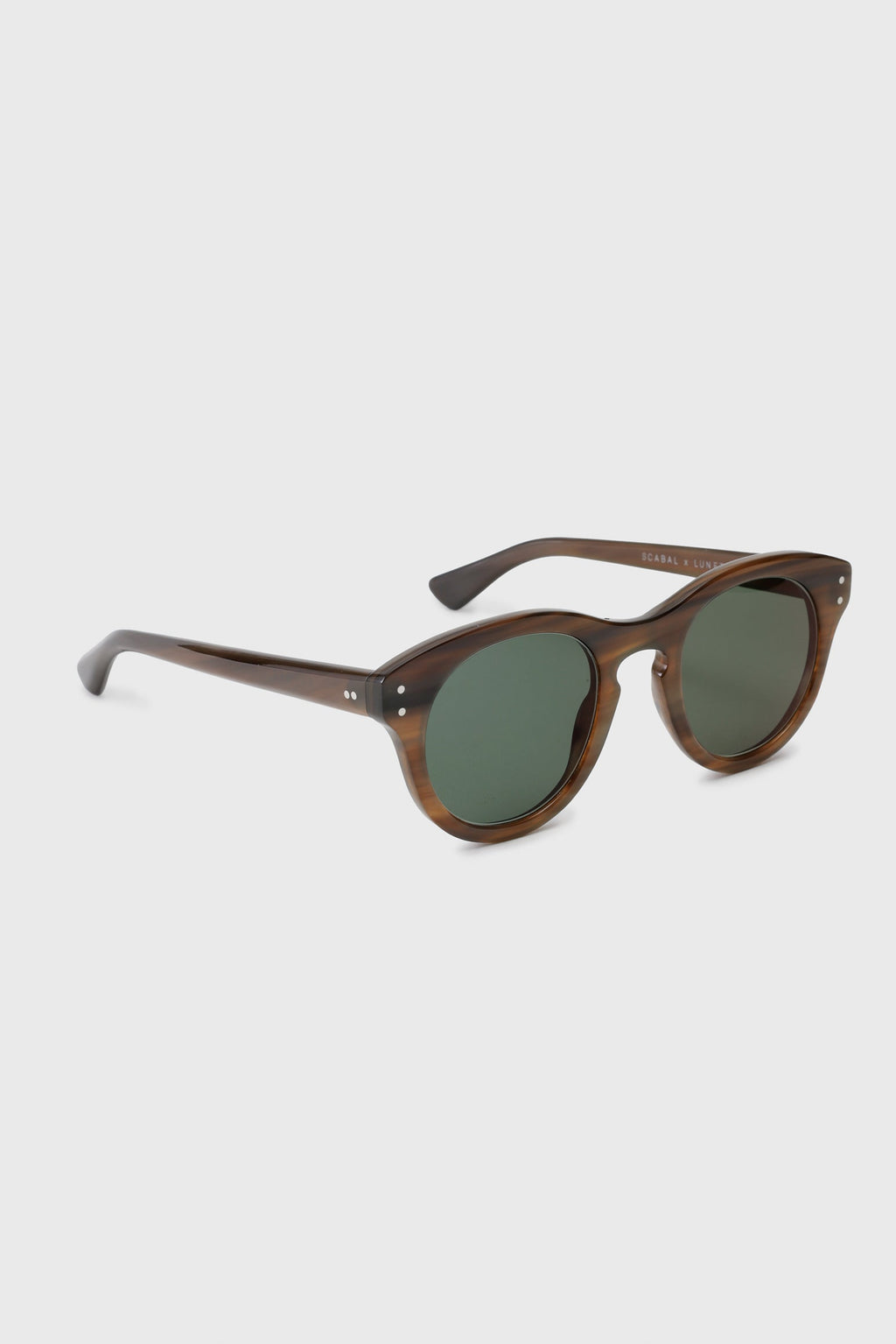 SCABAL X LUNETIER LUDOVIC HANDMADE SUNGLASSES CROMER BROWN — detail 1