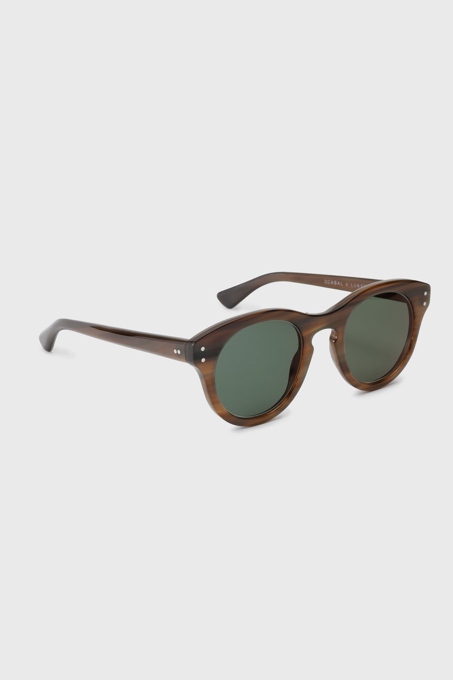 SCABAL X LUNETIER LUDOVIC HANDMADE SUNGLASSES CROMER BROWN — detail 1