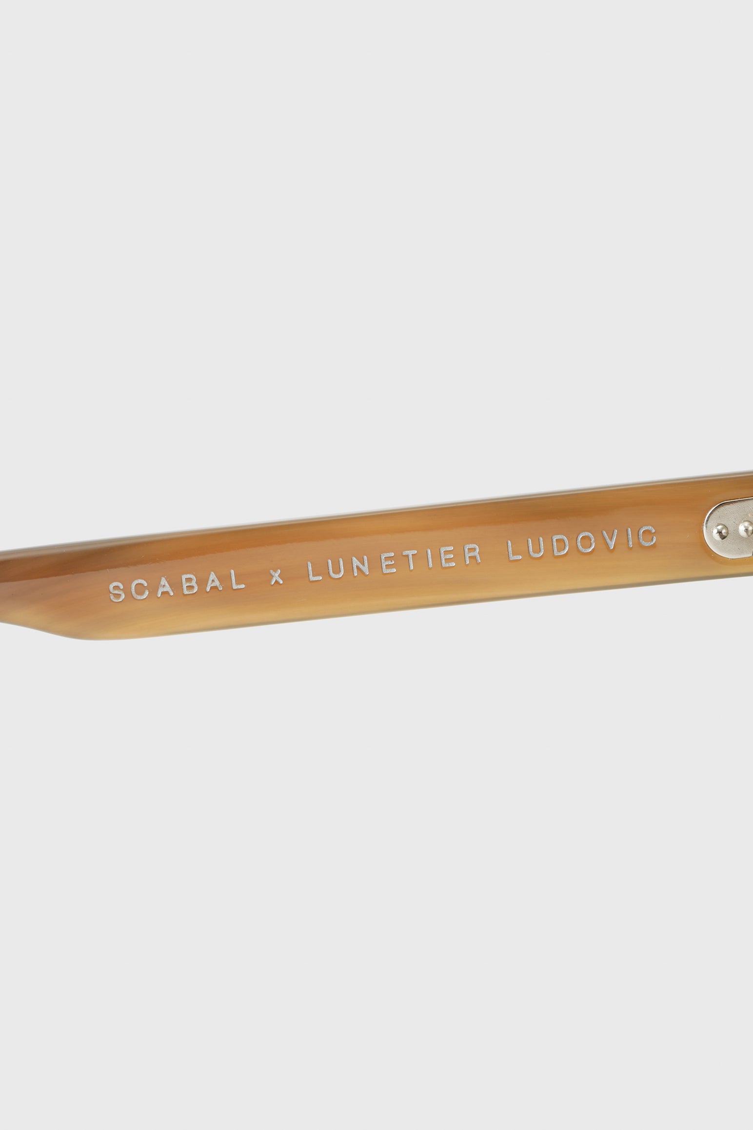 SCABAL X LUNETIER LUDOVIC HANDMADE SUNGLASSES FRINTON BROWN — detail 3