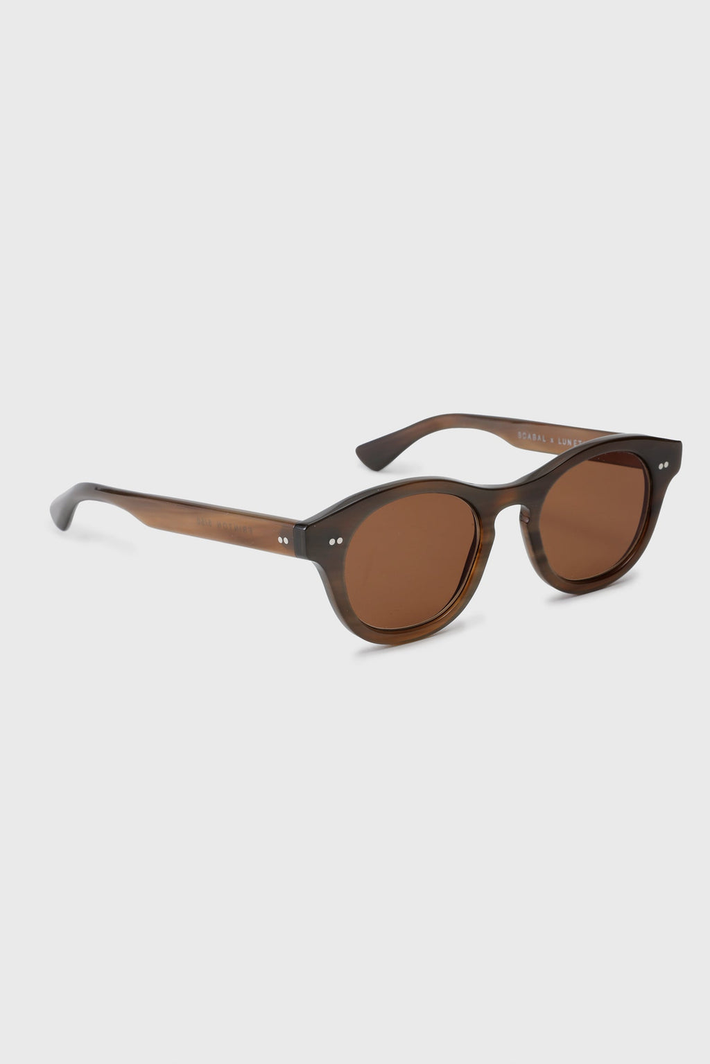 SCABAL X LUNETIER LUDOVIC HANDMADE SUNGLASSES FRINTON BROWN — detail 1