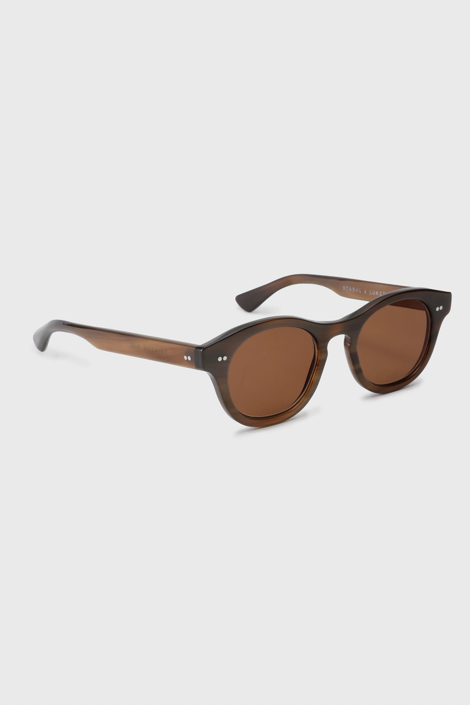SCABAL X LUNETIER LUDOVIC HANDMADE SUNGLASSES FRINTON BROWN — detail 1