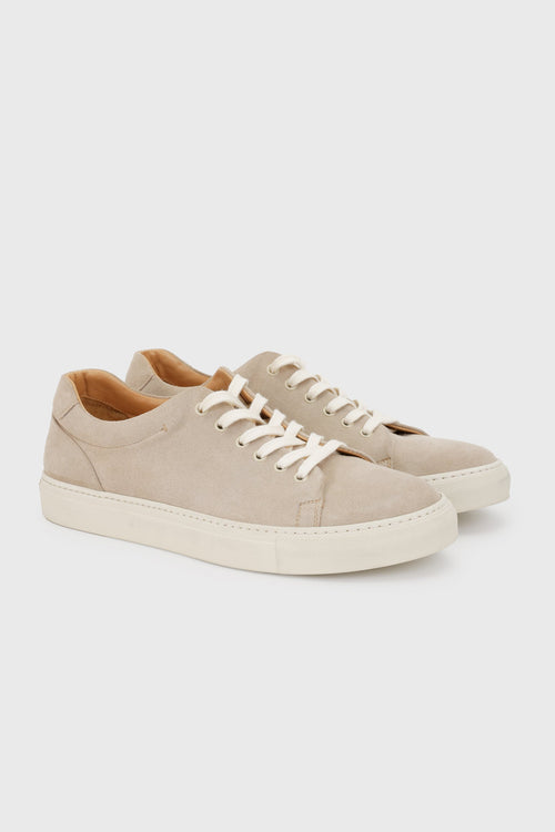 Almond Suede Calfskin Trainer — detail 1