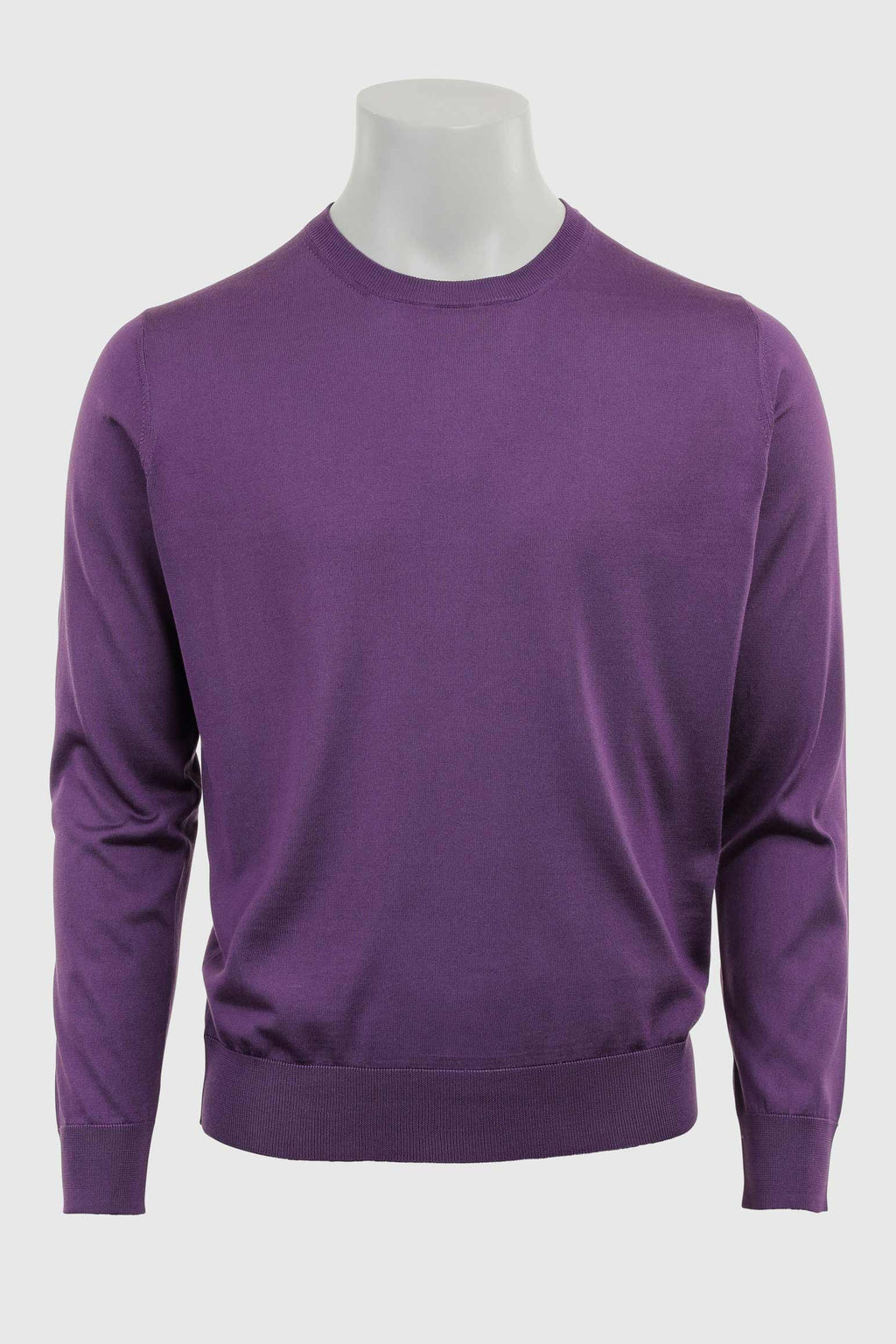 Violet Silk Crewe Long Sleeve Sweater — detail 4