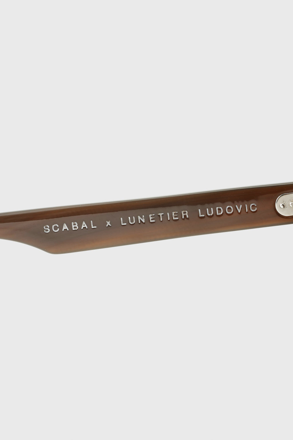 SCABAL X LUNETIER LUDOVIC HANDMADE SUNGLASSES SALCOMBE BROWN — detail 3