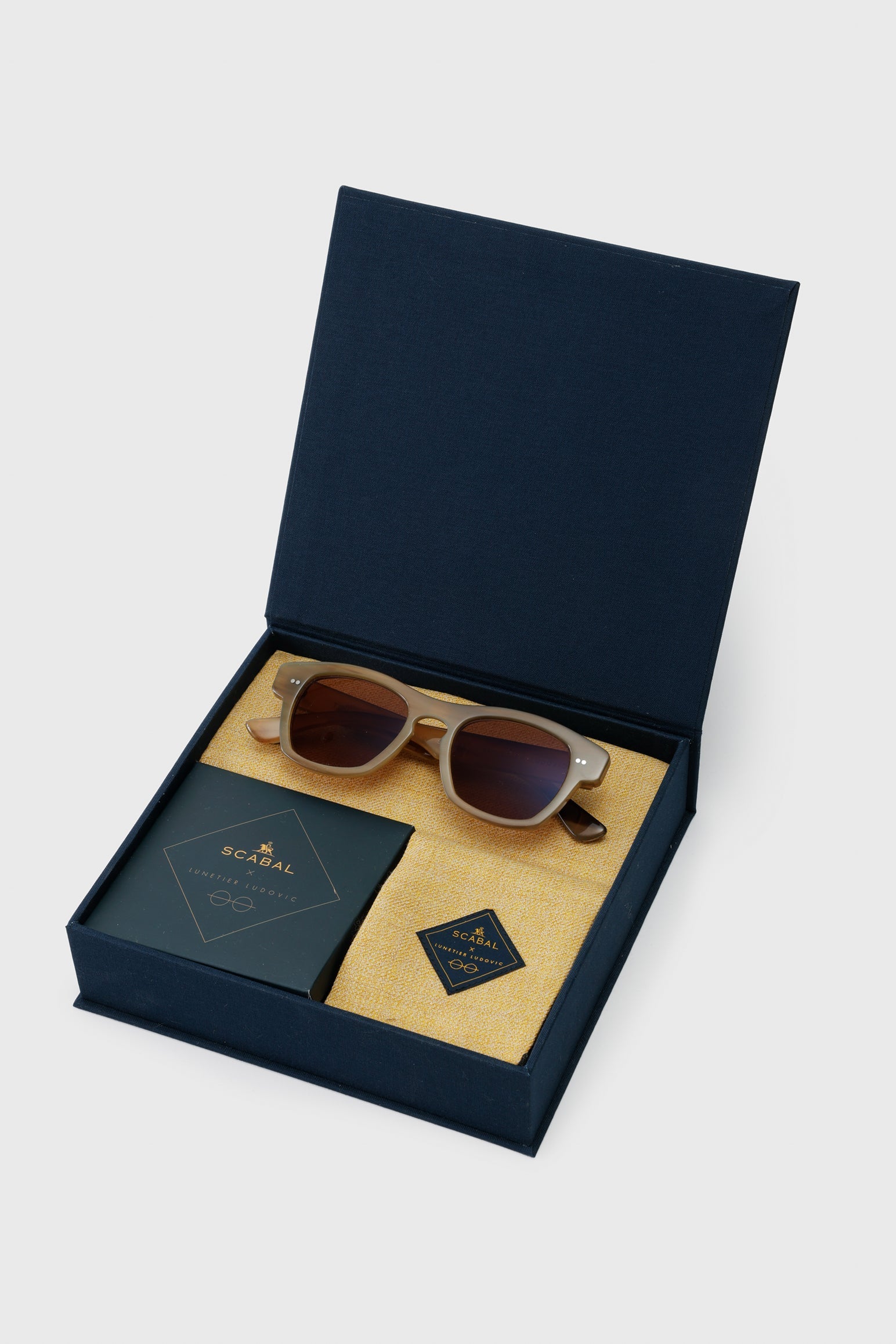 SCABAL X LUNETIER LUDOVIC HANDMADE SUNGLASSES FRINTON BLACK — detail 7