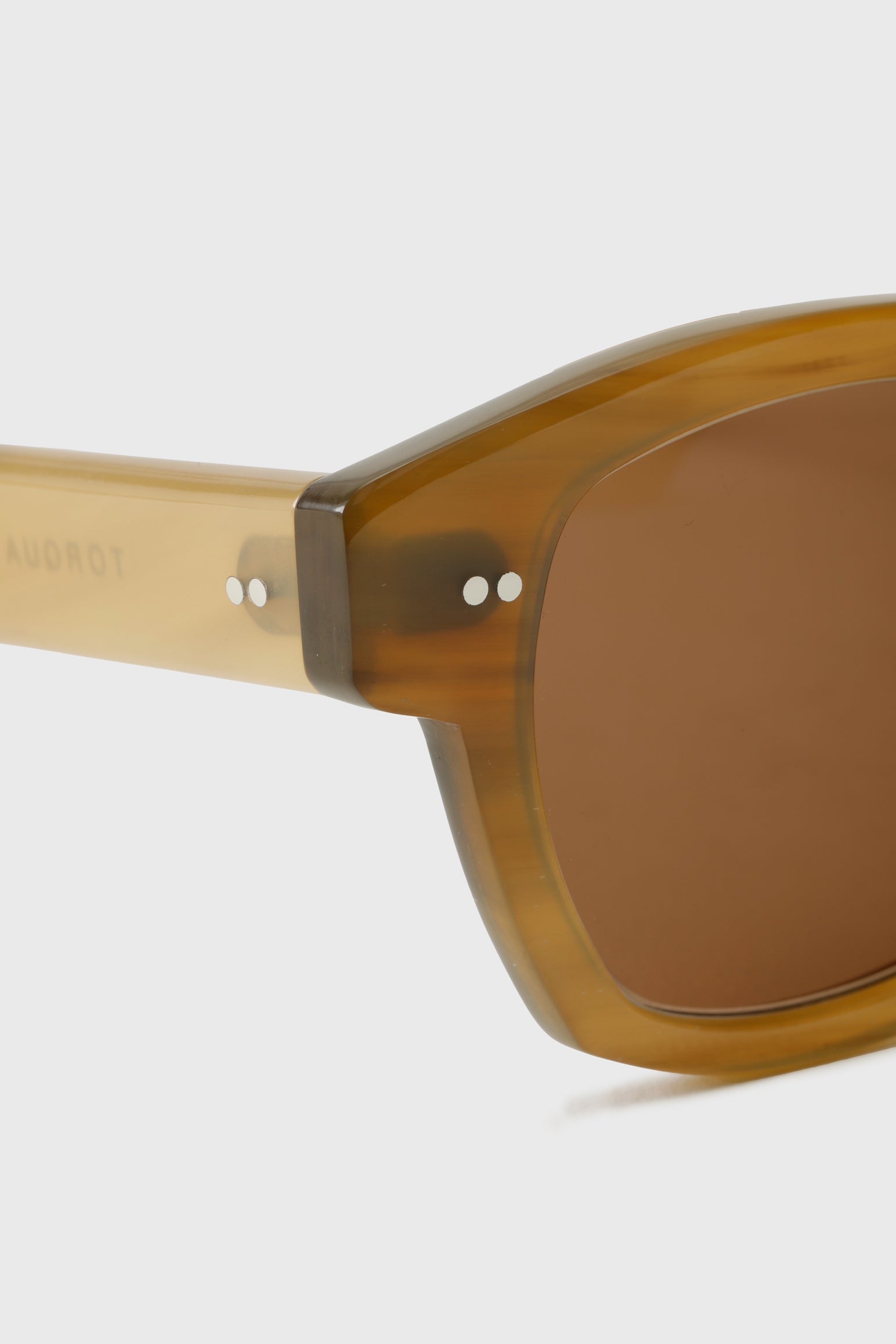 SCABAL X LUNETIER LUDOVIC HANDMADE SUNGLASSES TORQUAY BROWN — detail 2