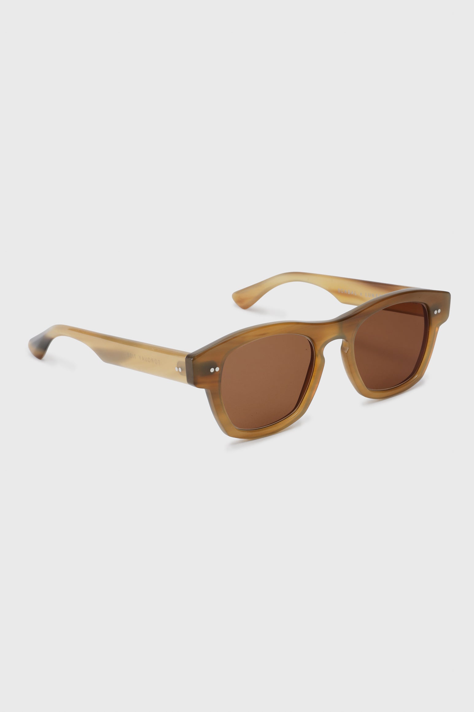 SCABAL X LUNETIER LUDOVIC HANDMADE SUNGLASSES TORQUAY BROWN — detail 1